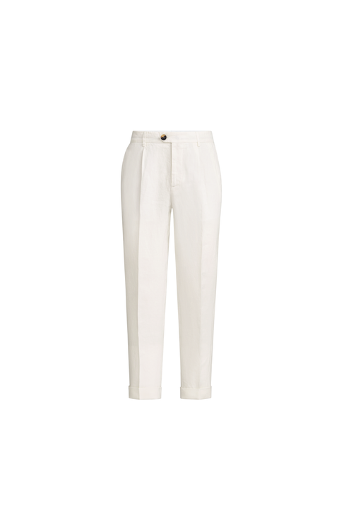 Gabardine garment dyed trousers