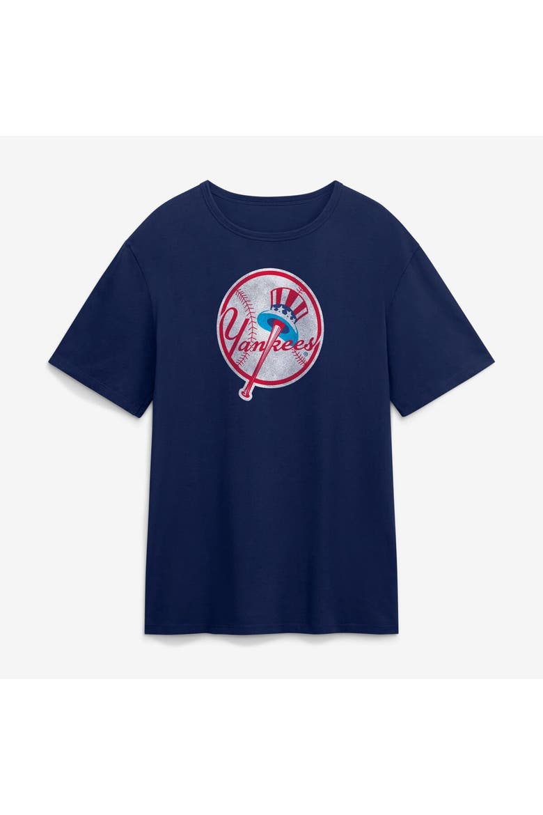 Men's Fanatics Navy New York Yankees Vintage Logo Legacy T-Shirt, Main, color, Navy