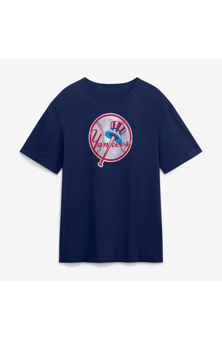 FANATICS Men's Fanatics Navy New York Yankees Vintage Logo Legacy T-Shirt, Main, color, Navy
