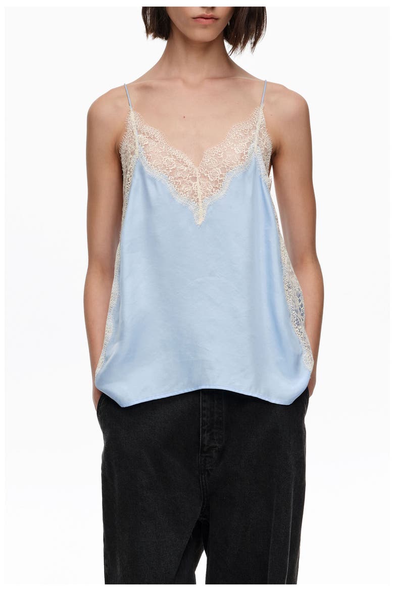Lace Camisole Top, Main, color, LIGHT BLUE
