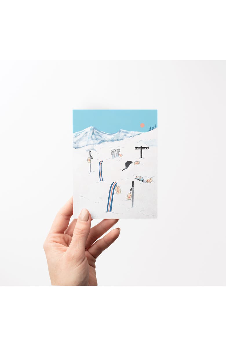 Ramus & Co Winter/Holiday Greeting Card Pack Sets (3 ct) Ski Yard Sale, Alternate, color, Multi-Pack
