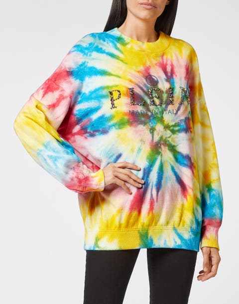 Pullover Round Neck Ls Tie Dye Women