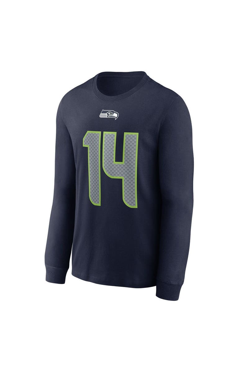 Nike Men's Nike DK Metcalf Navy Seattle Seahawks Player Name & Number Long Sleeve T-Shirt, Alternate, color, 