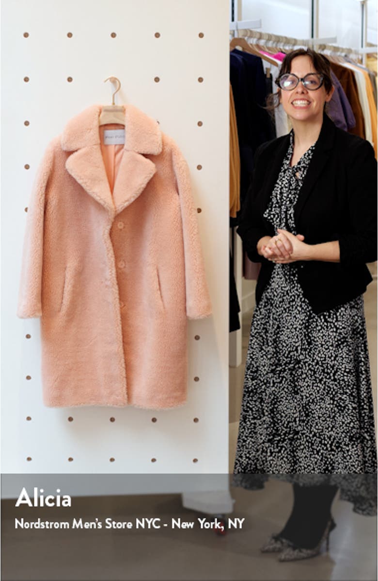 Camille Long Faux Fur Cocoon Coat, sales video thumbnail