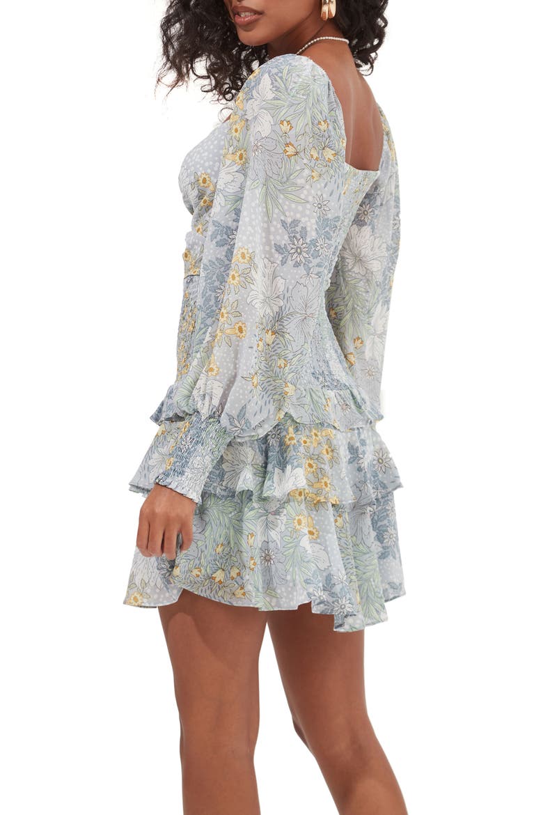 Marietta Floral Smocked Dress, Alternate, color, BLUE MULTI FLORAL