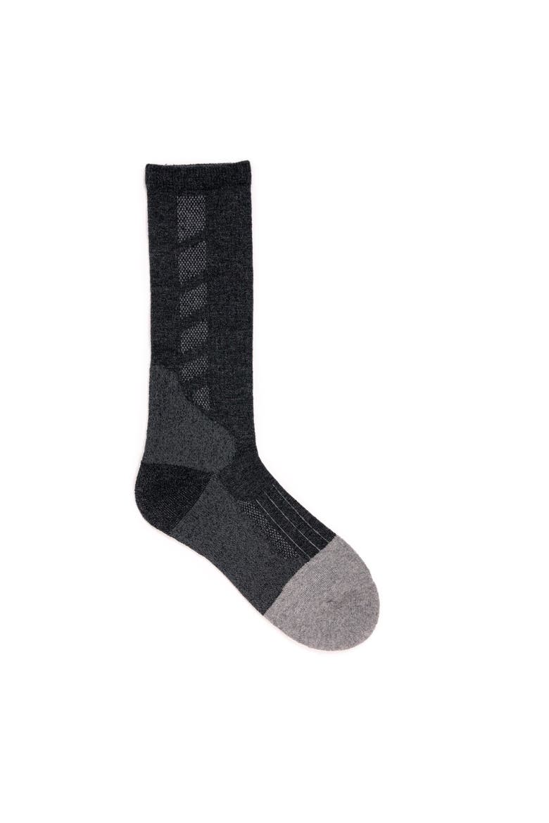 Men's Work Wear Steel Toe Crew Socks, 1 Pair Pack, Main, color, Black Heather