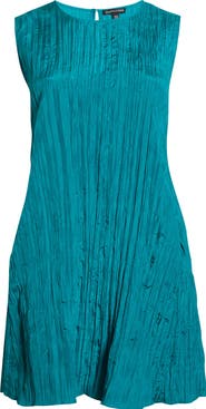 Eileen Fisher Jewel Neck Silk Dress