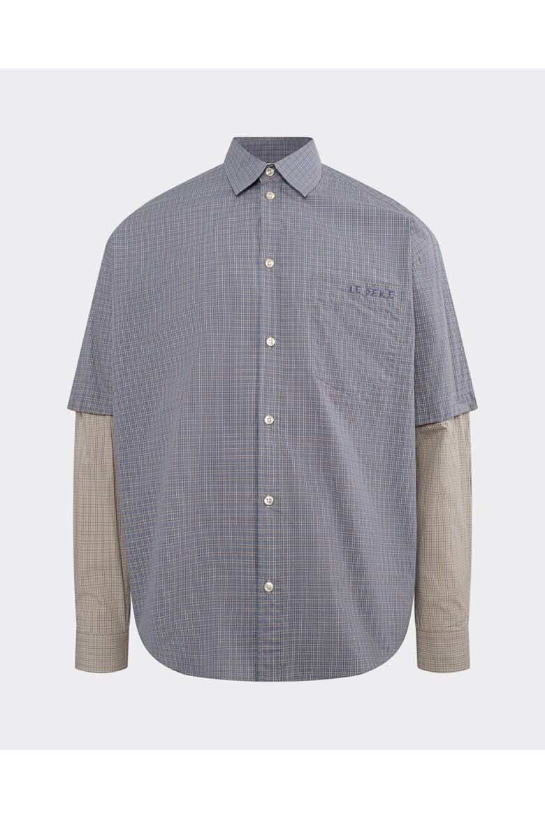 Detached Sleeve Button Down, Main, color, Blue Sage Combo