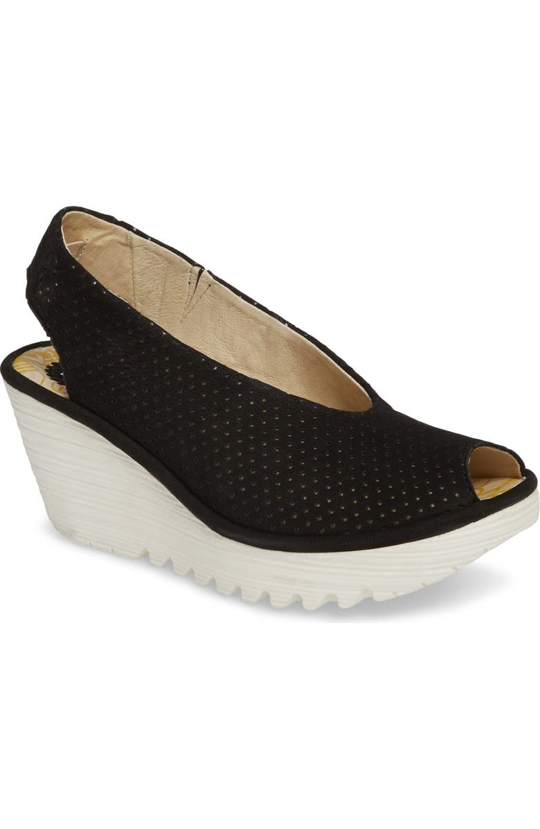 Fly London Yazu Wedge Sandal, Main, color,