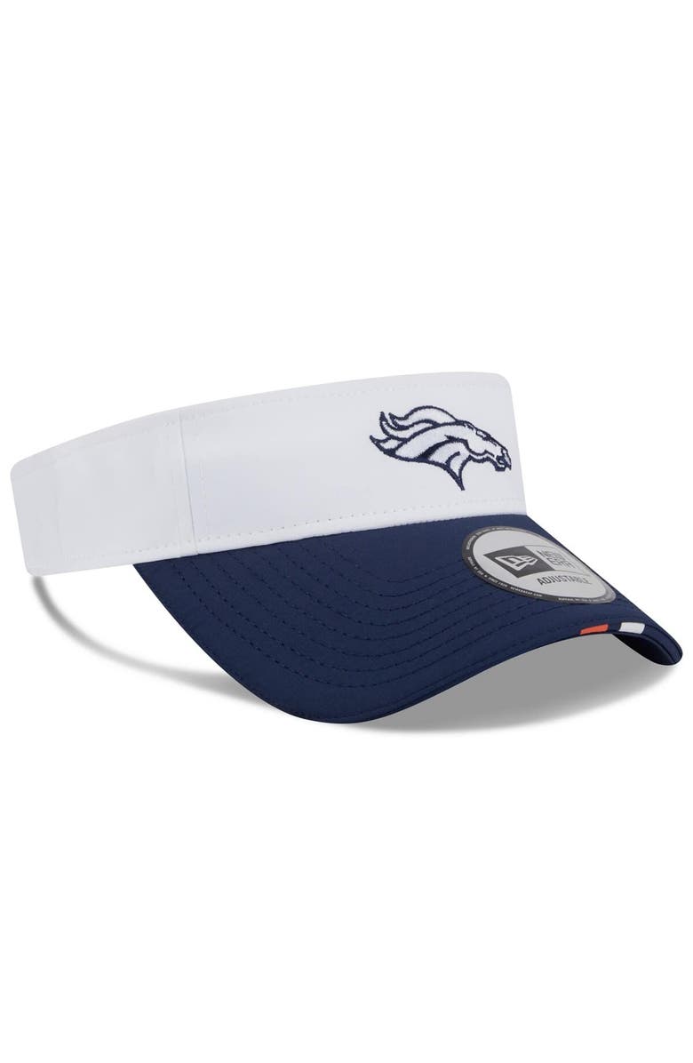 New Era Men's New Era  White/Navy Denver Broncos 2025 NFL Training Camp Adjustable Visor, Alternate, color, White