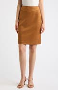 Tahari ASL Faux Suede Pencil Skirt