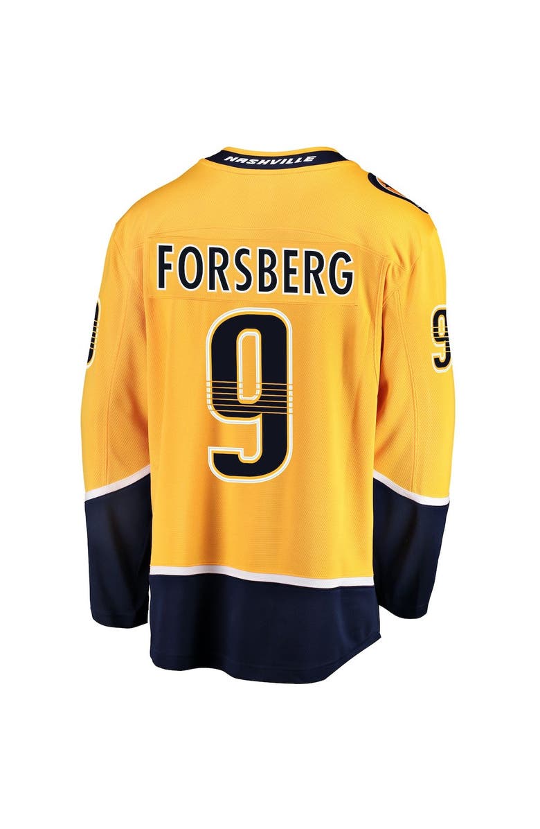 FANATICS Men's Fanatics Branded Filip Forsberg Gold Nashville Predators Breakaway Player Jersey, Alternate, color, 