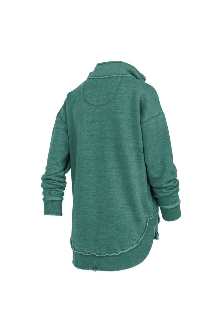 Women's Pressbox Green Michigan State Spartans Northfork Sojourn Poncho Quarter-Zip Sweatshirt, Alternate, color, Green