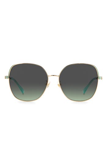 Kate Spade NWT 59mm yarafs round sunglasses in Tiffany/Gold Kate Spade NWT 59mm yarafs round sunglasses in Tiffany/Gold main image 3