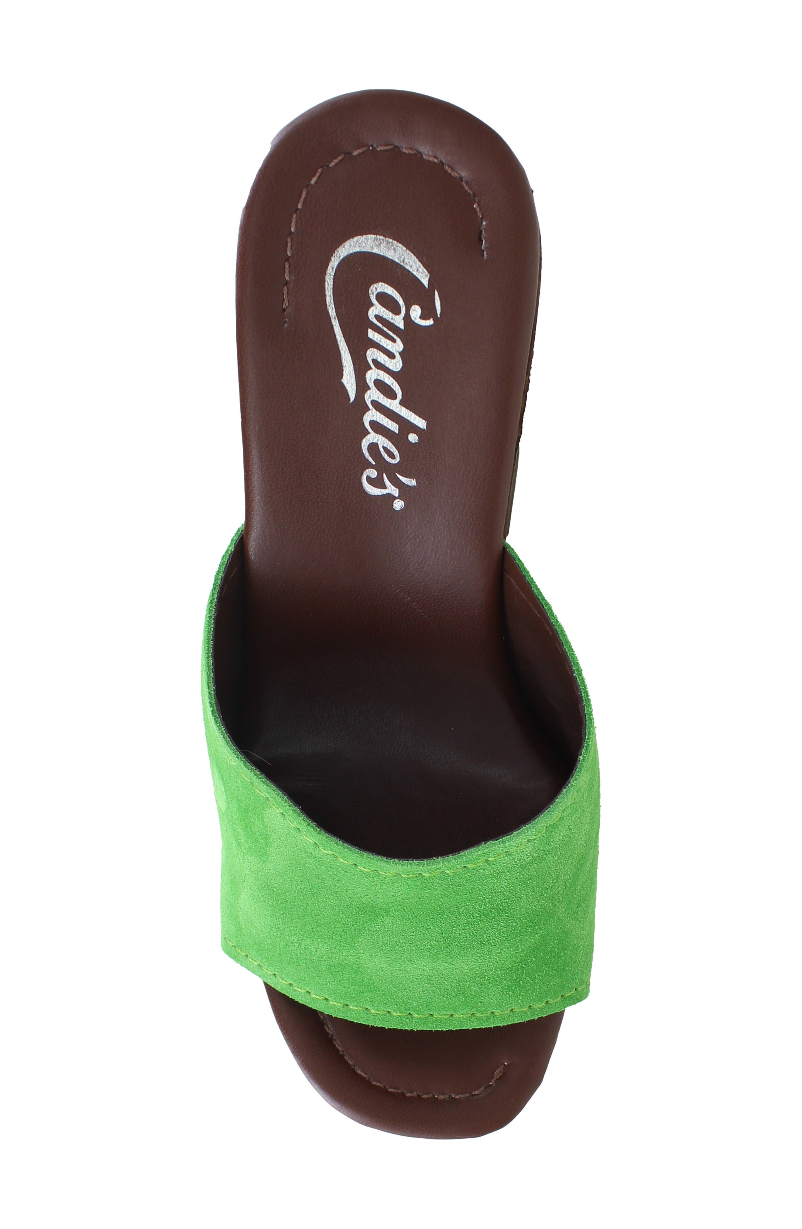 Mia Platform Slide Sandal, Alternate, color, GREEN SUEDE