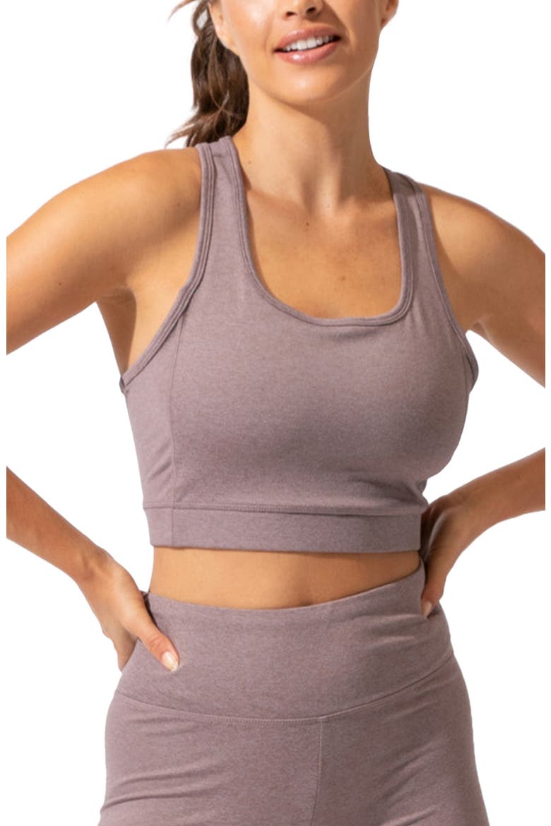 Lunette Sports Bra, Main, color, HEATHER SORREL