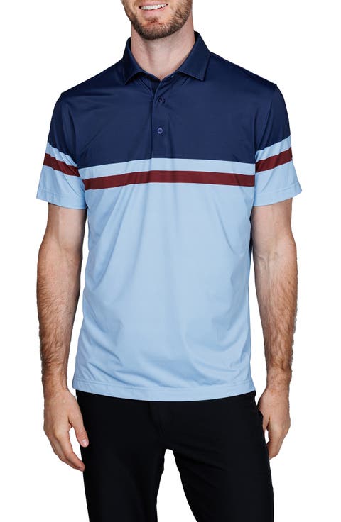 Engineered Stripe Performance Polo