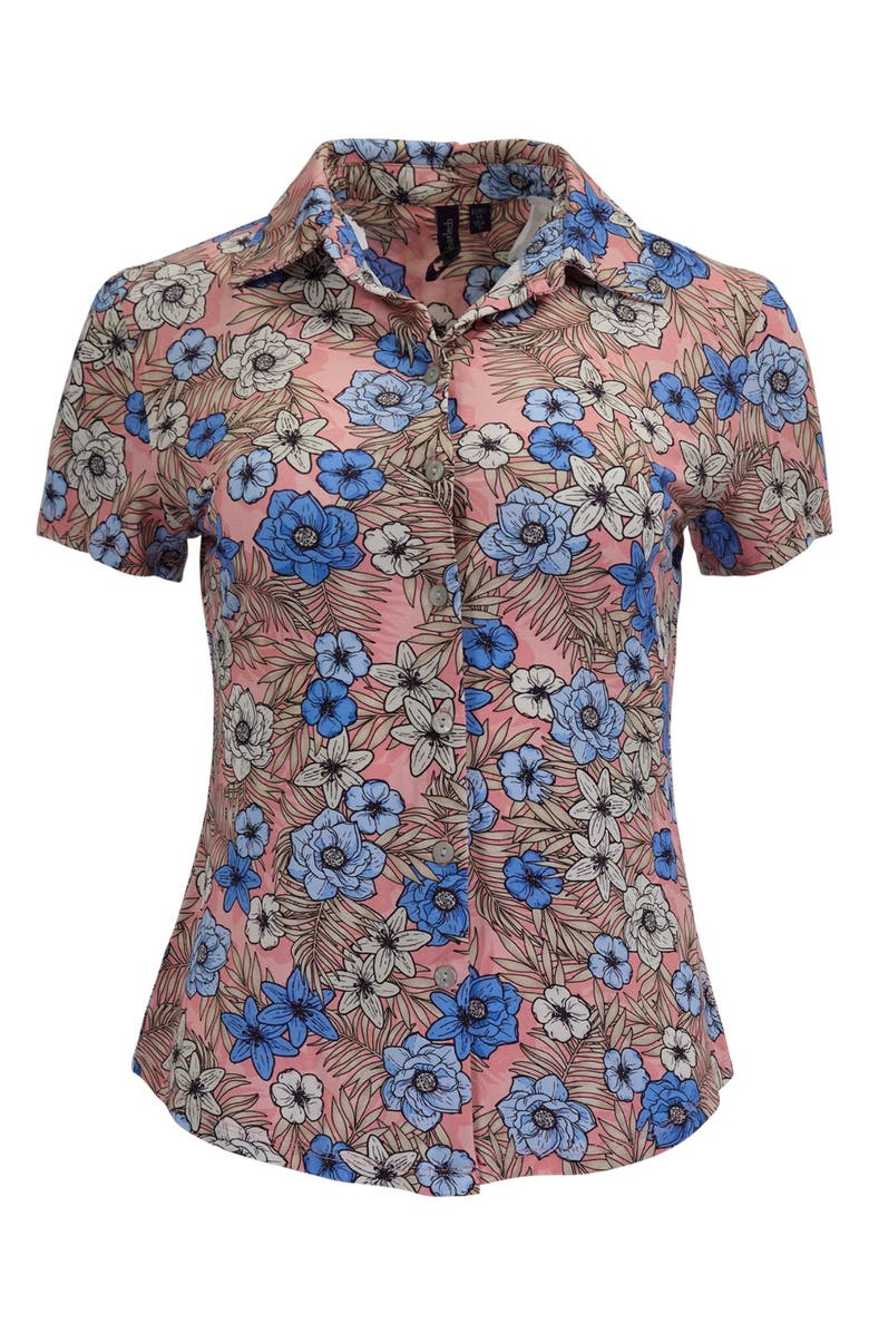 Lords of Harlech Tropical Mix Womens Printed Shirt, Alternate, color, Tropical Mix Coral