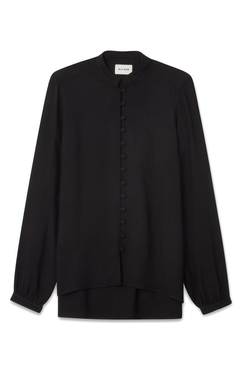 BLK DNM Mandarin Collar Button-Up Shirt, Main, color,
