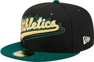 New Era Men's New Era Black Athletics Shadow Stitch 59FIFTY Fitted Hat