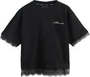 smALLSAINTS Kids' Underground Lace Hem Graphic T-Shirt