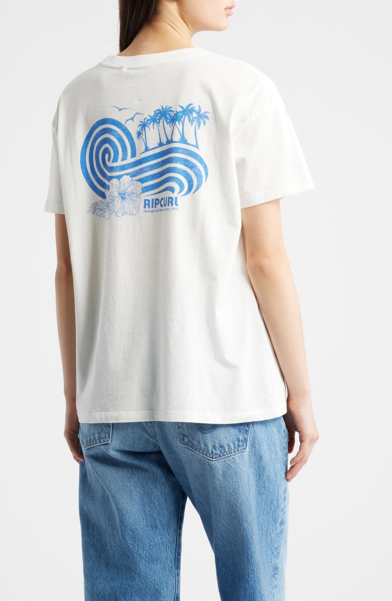 Rip Curl Ocean Break Relaxed Graphic T-Shirt, Alternate, color, Bone