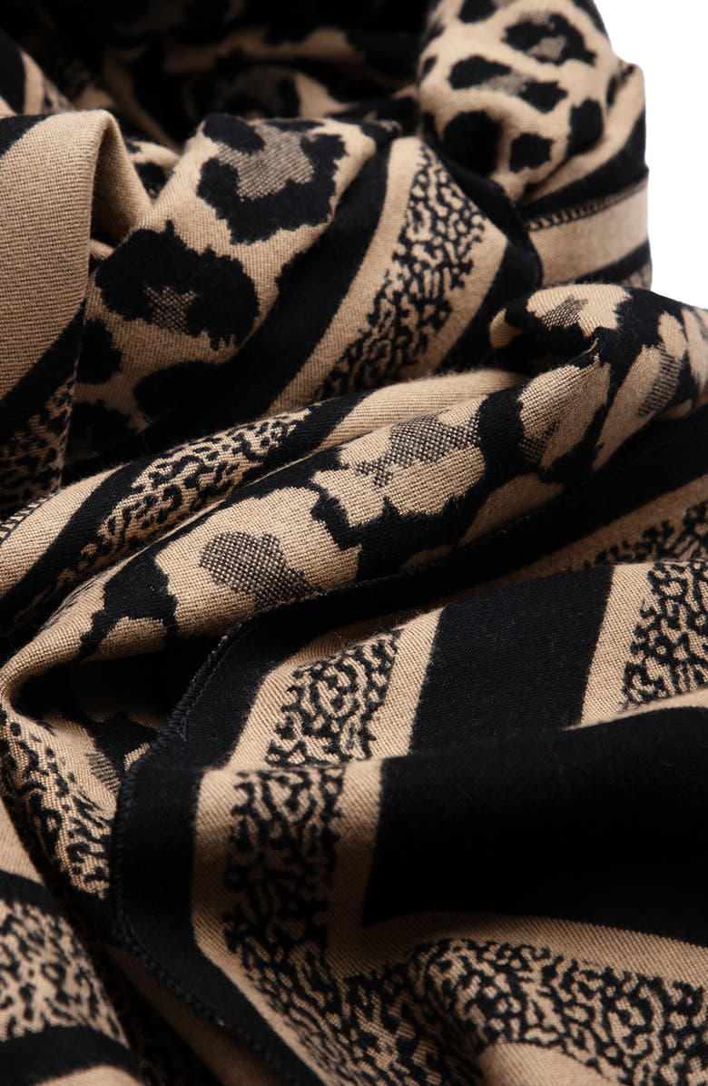 SAACHI Reversible Scarf, Alternate, color, Black