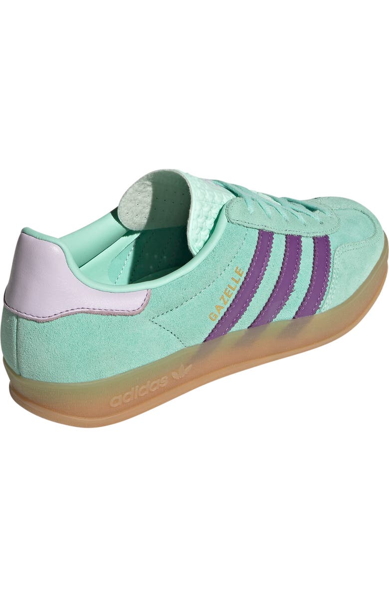 adidas Gazelle Indoor Sneaker, Alternate, color, Mint/ Purple/Lavender