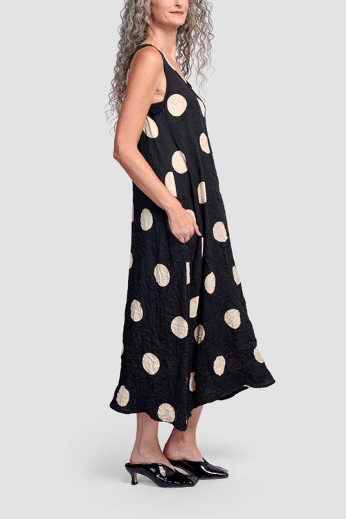 ALEMBIKA ALEMBIKA CRUSHED POLKA DOTS MAXI TANK DRESS