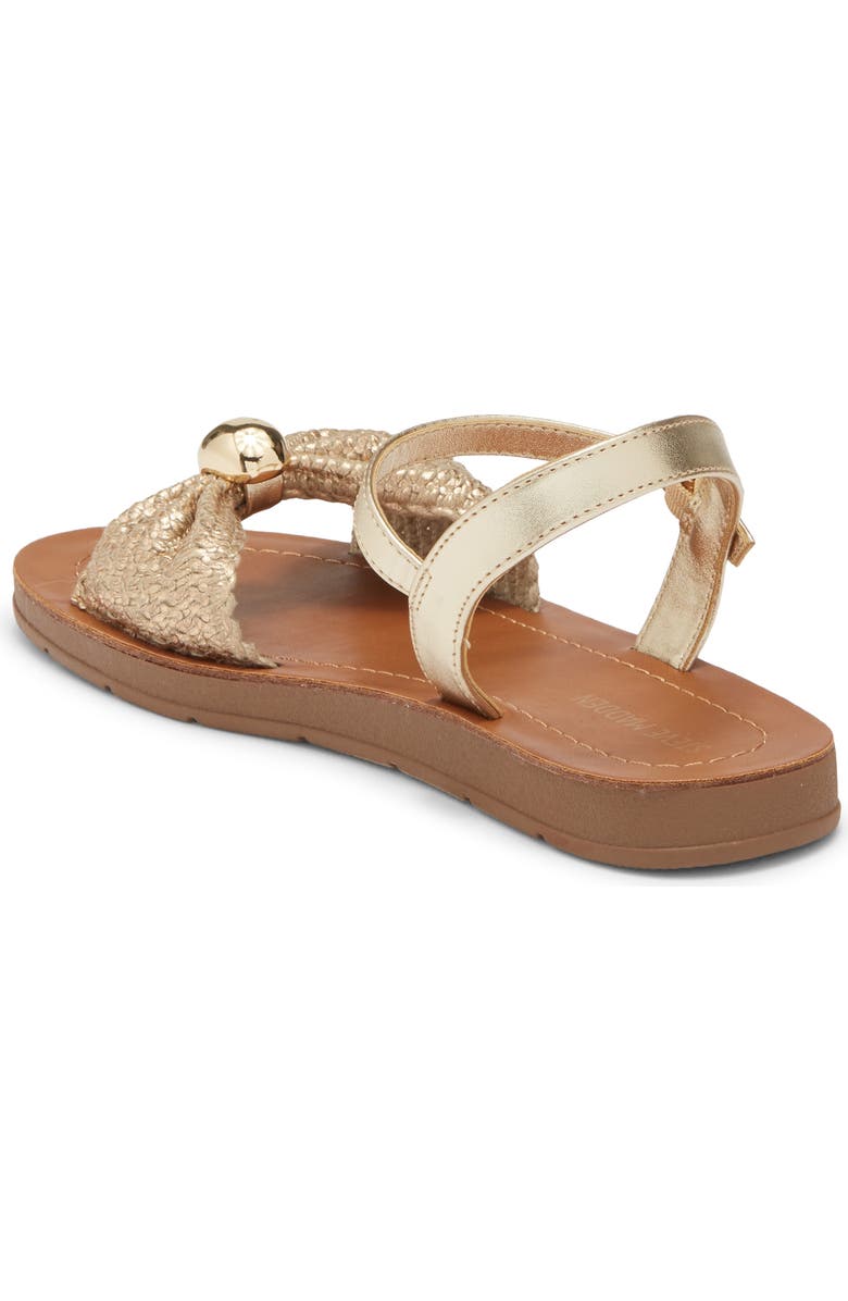 Steve Madden Kids' Tangle Ankle Strap Flat Sandal, Alternate, color, Gold