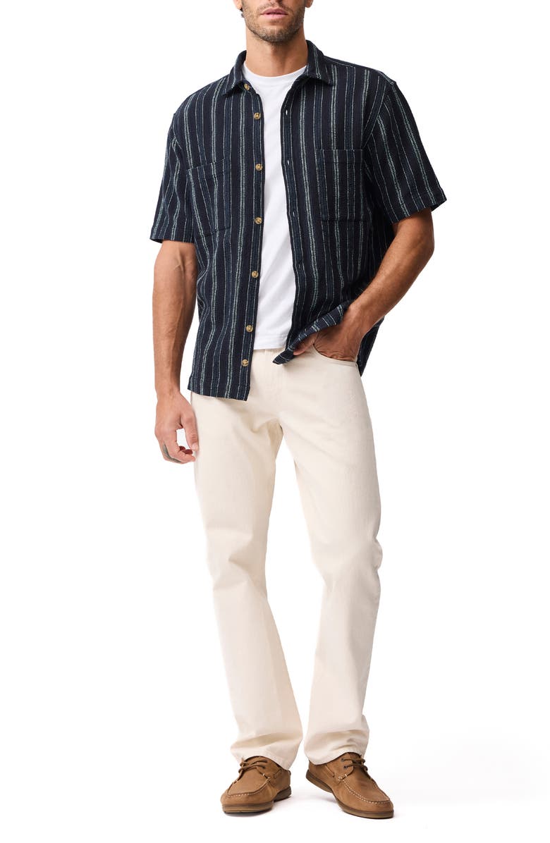 Rodd & Gunn Harley Open Weave Short Sleeve Button-Up Shirt, Alternate, color, Midnight