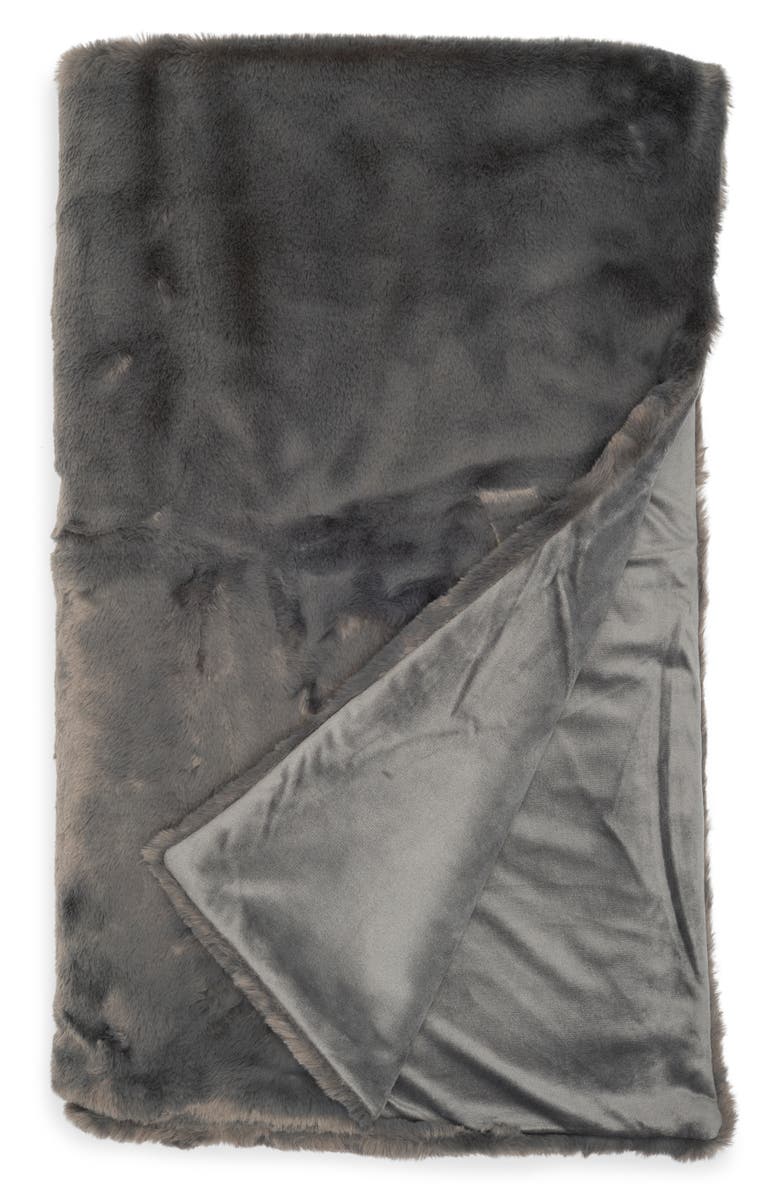 NORDSTROM RACK Snuggle Faux Fur Throw, Main, color,