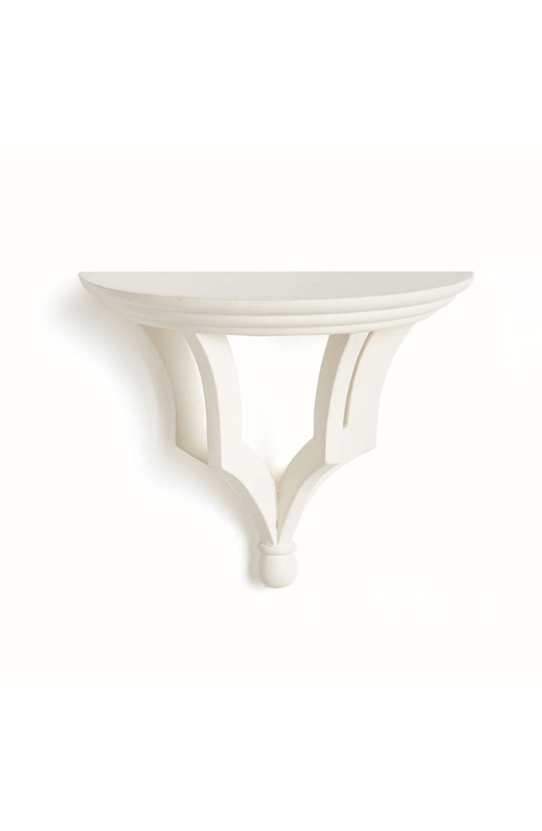 Napa Home & Garden Bennett Antique White Floating Wall Shelf, Main, color, White