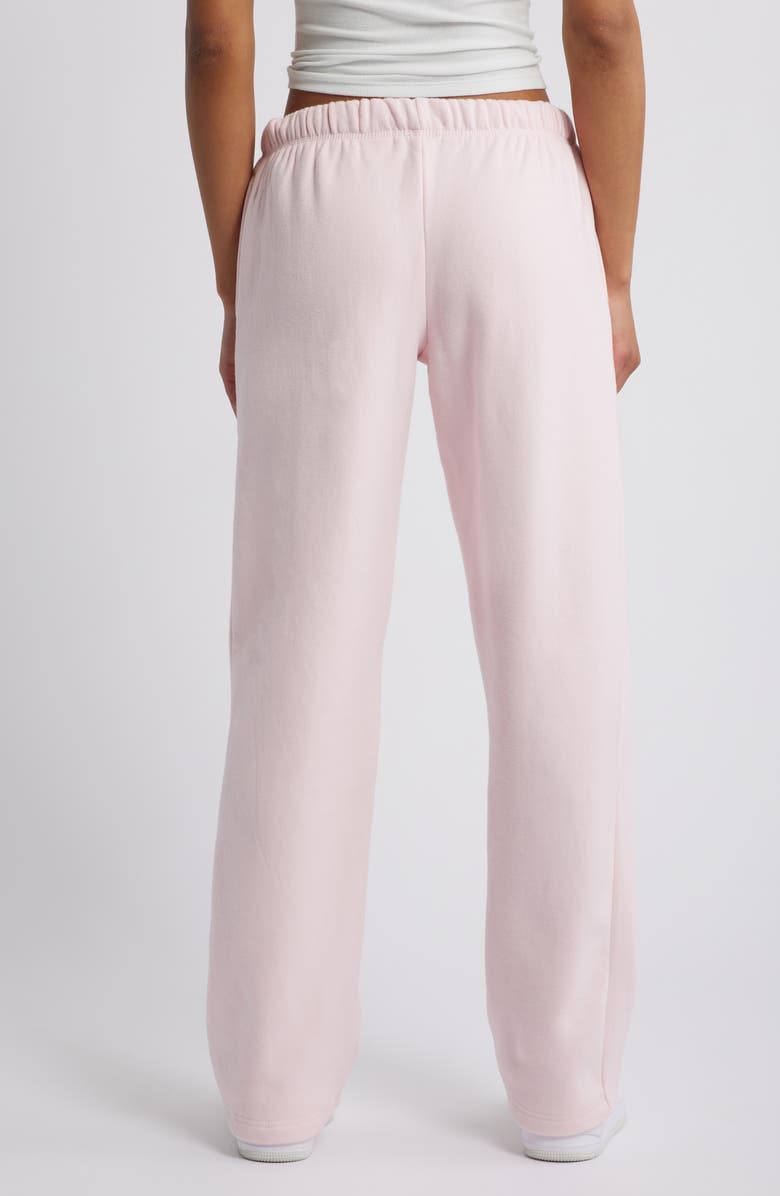 HAPPY CAMP3R Sit with Us Embroidered Graphic Sweatpants, Alternate, color, Blush Pink