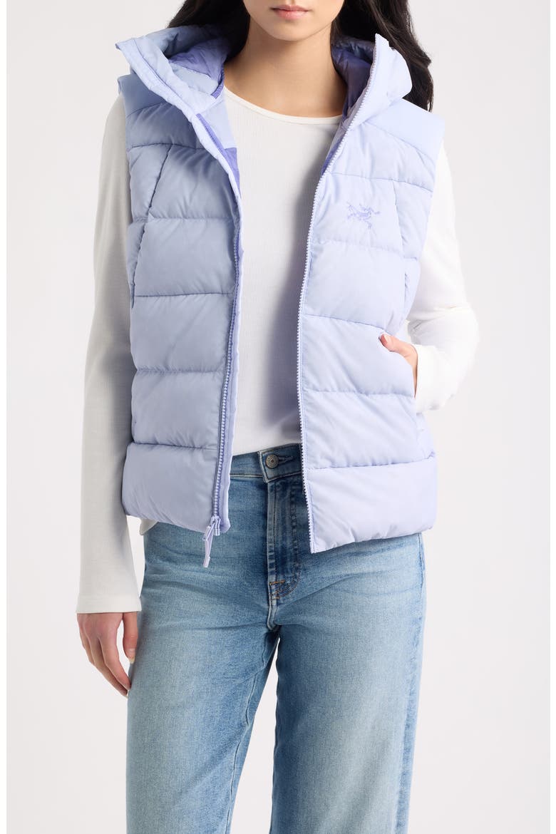 Thorium 750 Fill Power Down Hooded Vest, Main, color, KASUMI