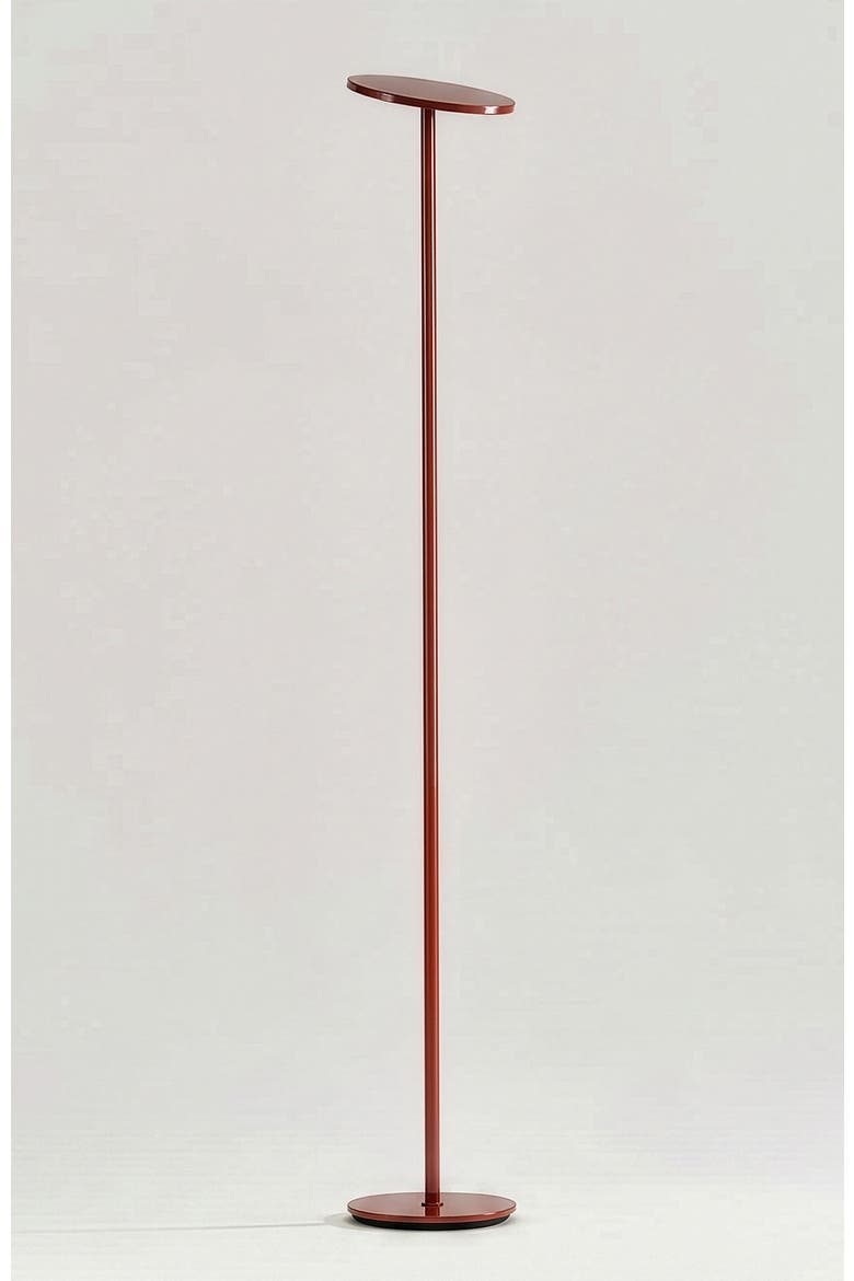 Sky 65" Modern LED Torchiere Floor Lamp with Adjustable Shade, Main, color, Red