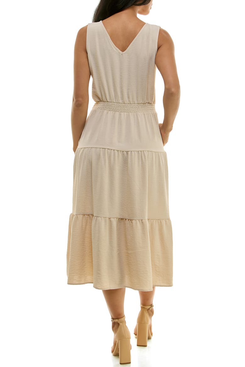 Tiered Midi Dress, Alternate, color, SAND