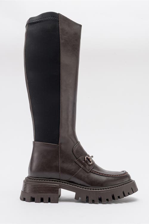 Prologue Shoes Chapel Buckle Stretch Boot In Multi