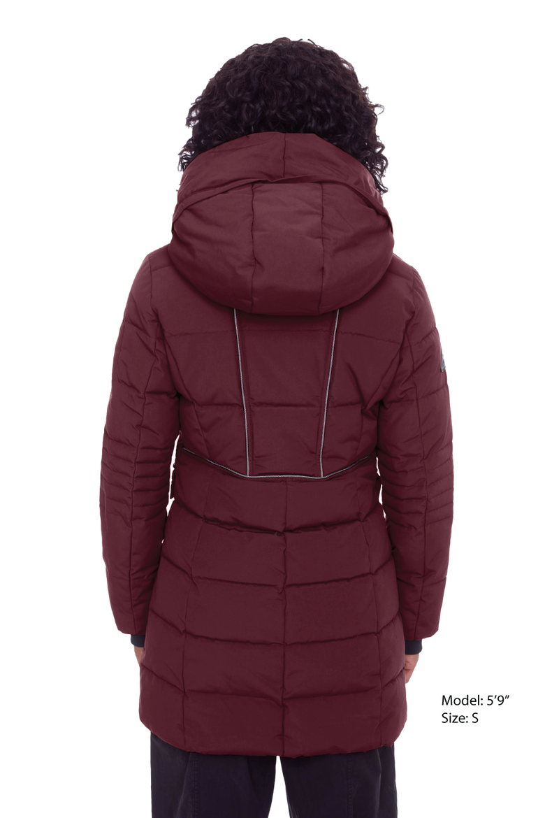 KOOTNEY - Vegan Down Mid-Length Parka Coat, Alternate, color, GRAPE