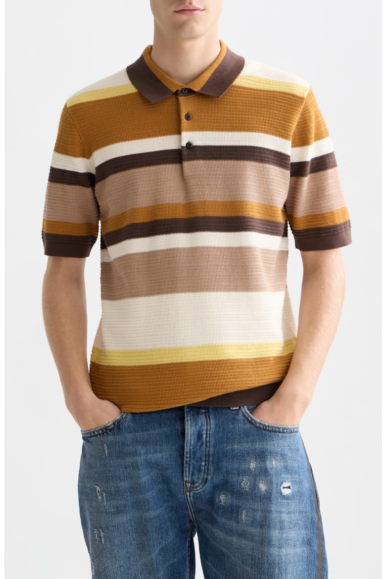 Stripe Textured Polo, Main, color, CATHAY SPICE STRIPE