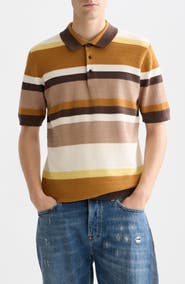 Scotch & Soda Stripe Textured Polo