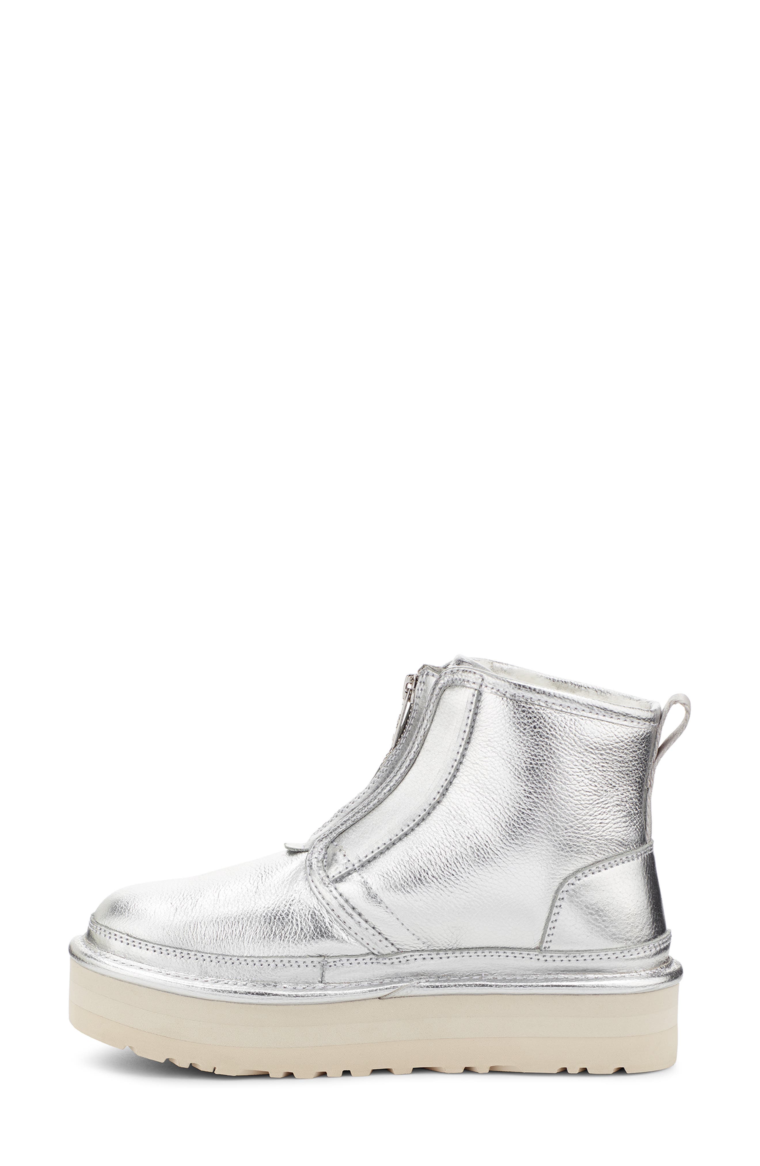 Neumel Platform Bootie, Alternate, color, SILVER METALLIC SHINE