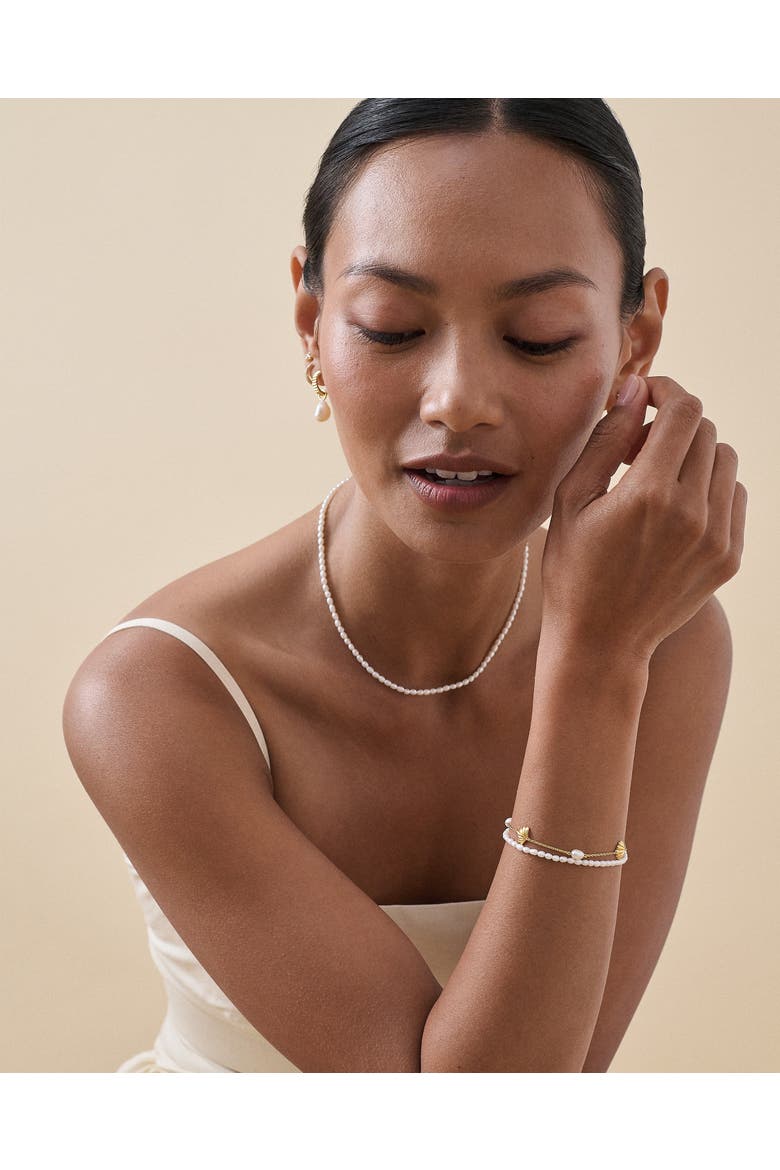 Marine Pearl Charm Bracelet, Alternate, color, Marine Pearl