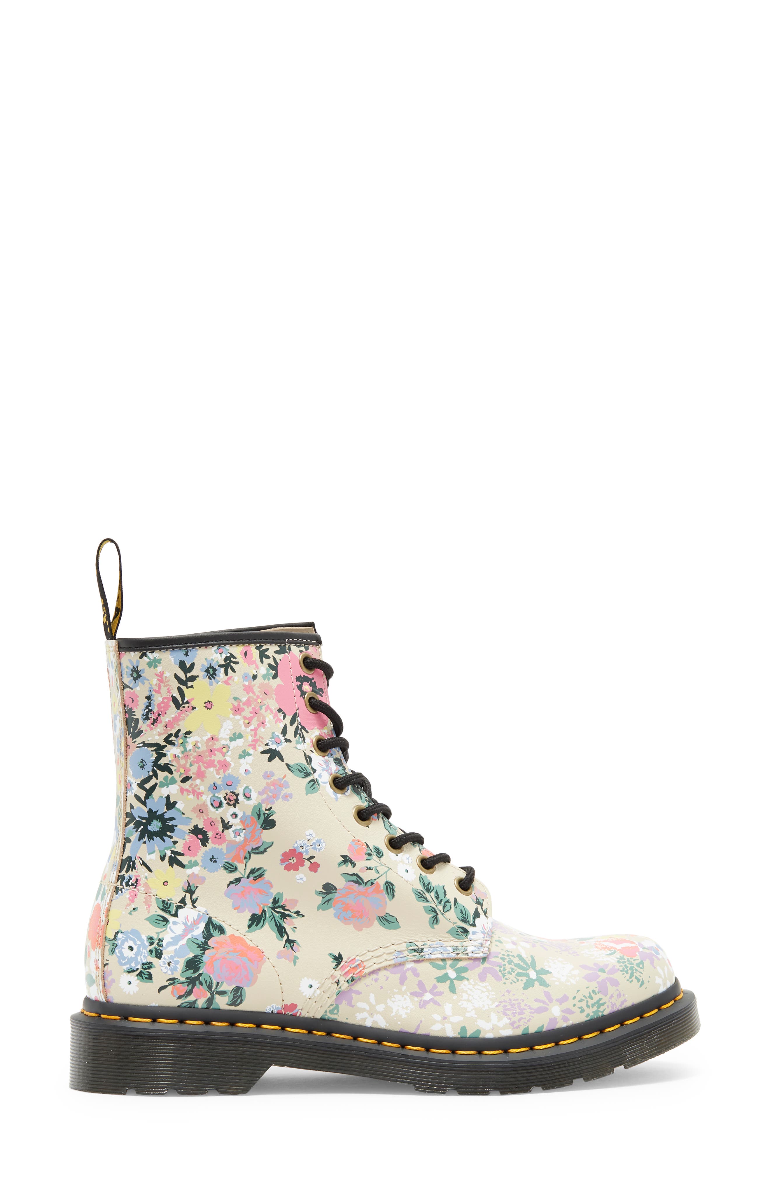 1460 Floral Lace-Up Boot, Alternate, color, FLORAL BEIGE