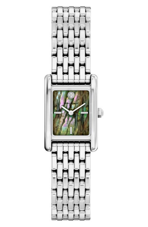 The Small Eleanor Mother-of-Pearl Tank Bracelet Watch, 19mm x 22mm