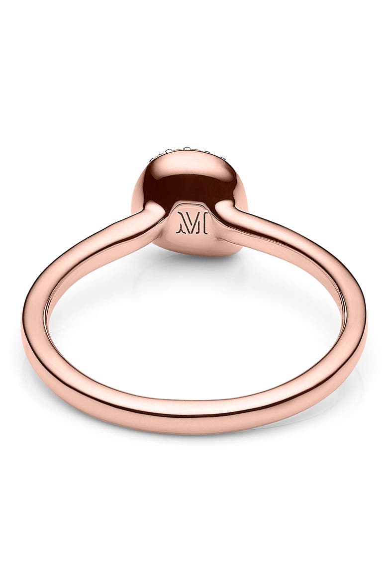 Nura Mini Diamond Pavé Pebble Stacking Ring, Alternate, color, ROSE GOLD/ DIAMOND