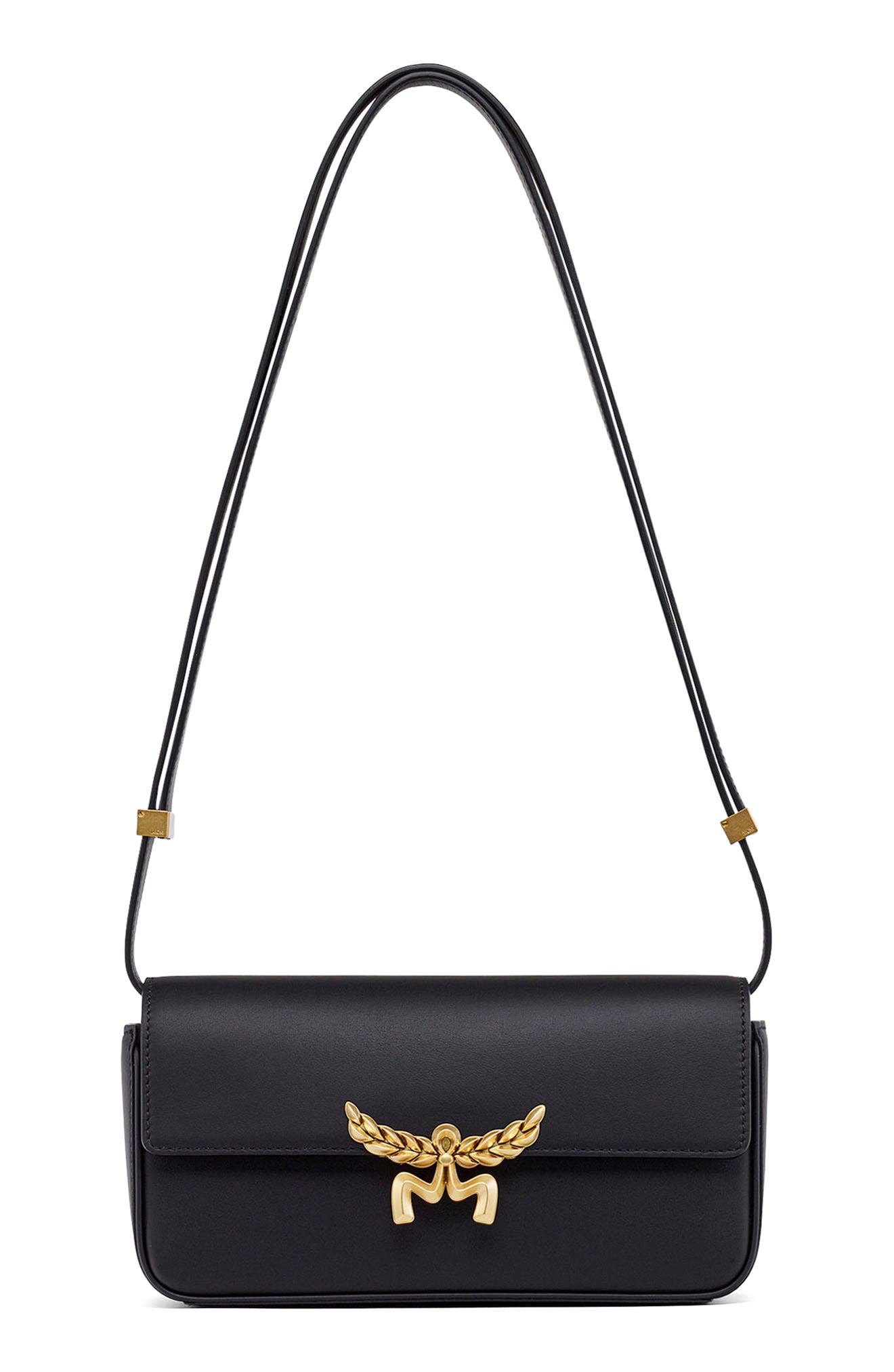 MCM Lauretos Leather Shoulder Bag, Main, color, 