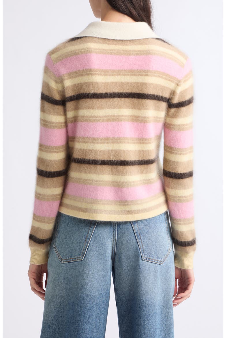Grizzly Cropped Cashmere Rugby Sweater, Alternate, color, SPRINKLE COMBO