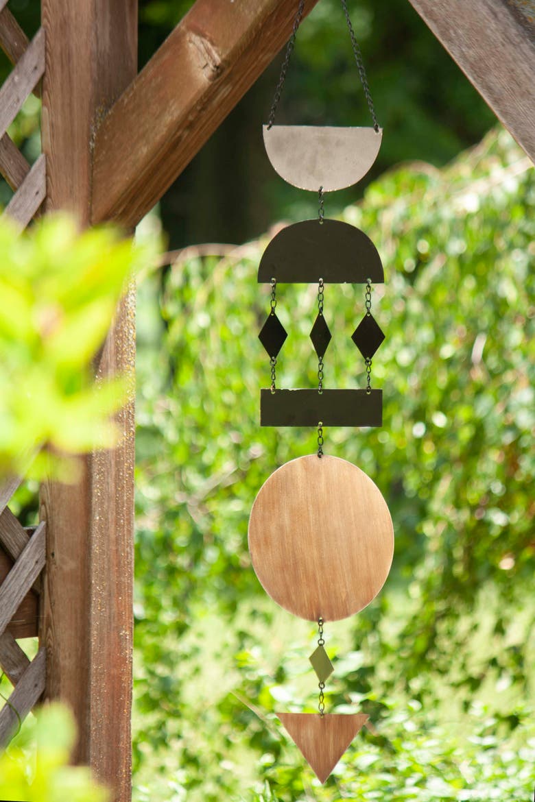 Geometric Metal Hanging Wall Décor, Alternate, color, Black