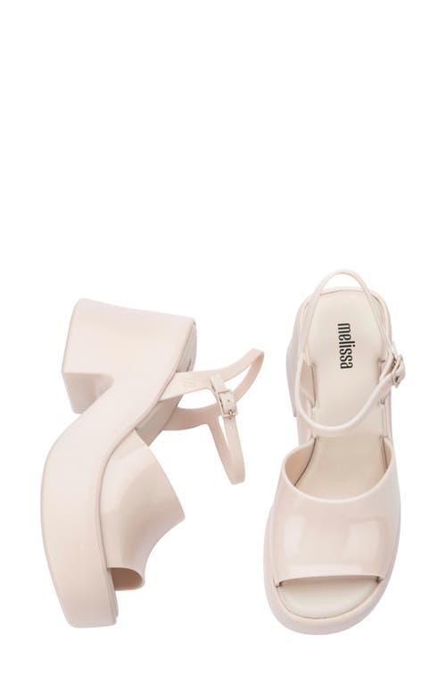 Melissa Lina Ankle Strap Platform Sandal In Light Beige